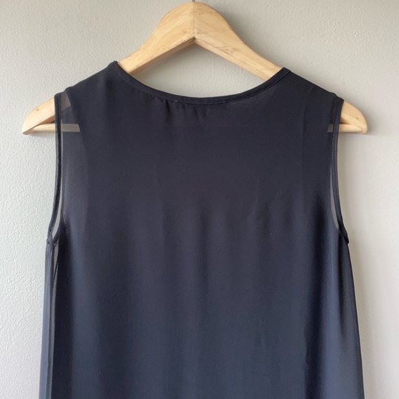 ALL SAINTS Black sleeveless top size 0 women's shirt blouse - Picture 9 of 10